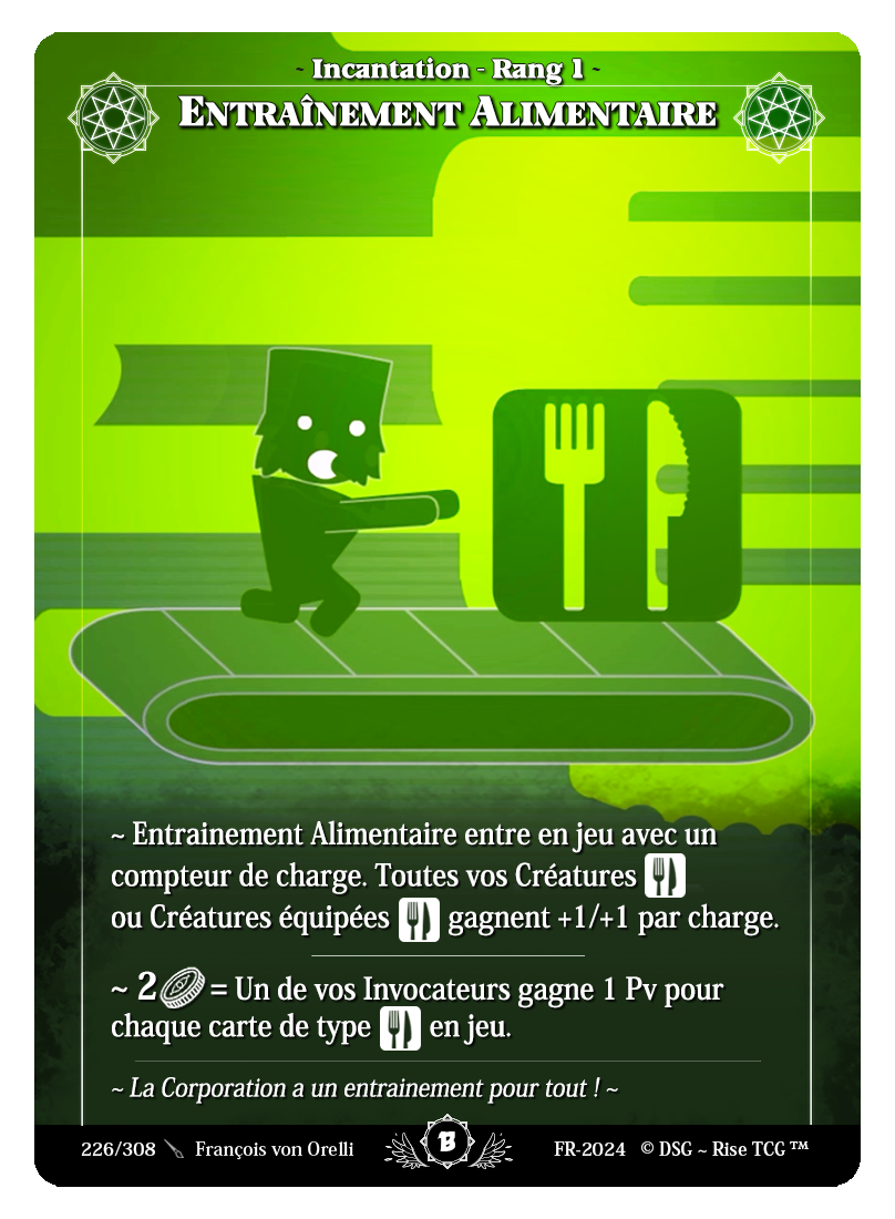 226/ Entrainement Alimentaire